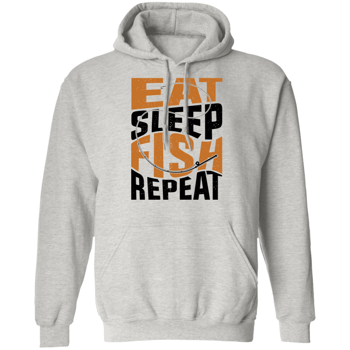 Eat Sleep Fish Repeat Fishing Pullover Hoodie