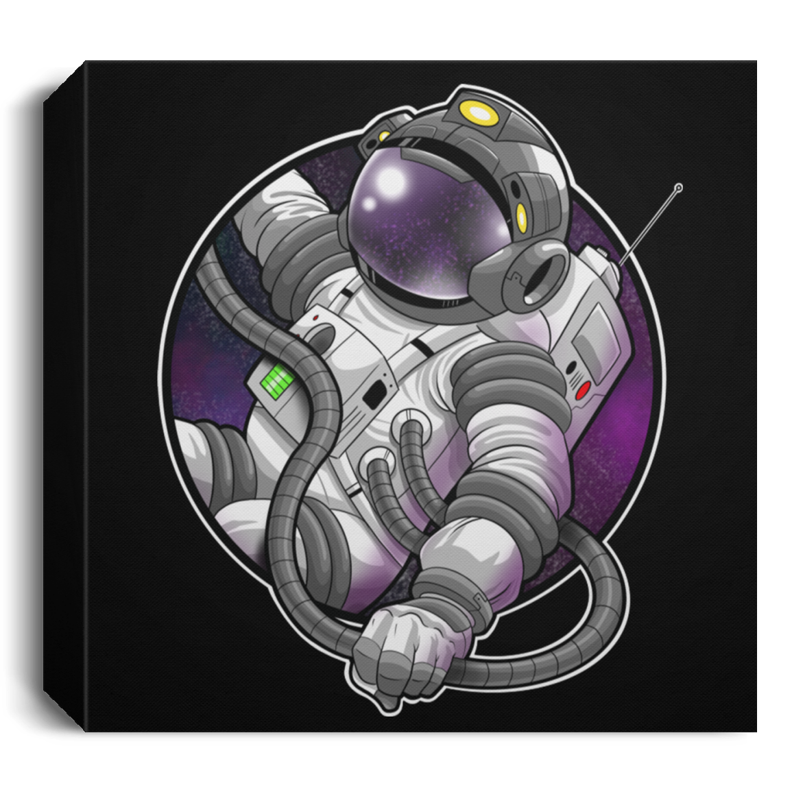 Astronaut Space Mission Square Canvas 1.5in Frame