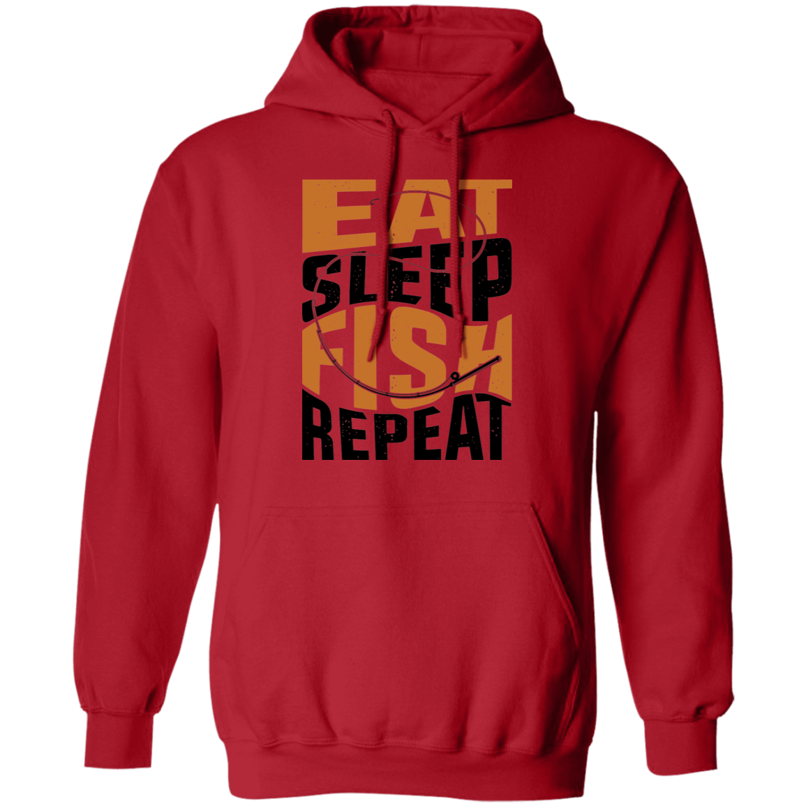 Eat Sleep Fish Repeat Fishing Pullover Hoodie