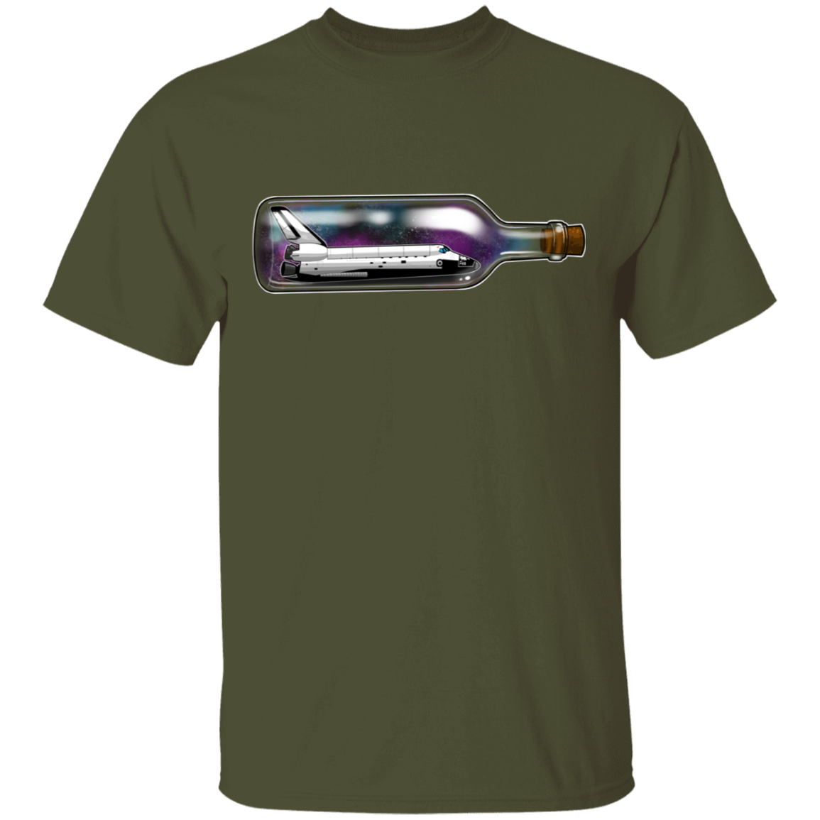 Spacecraft in a Bottle Spaceship T-Shirt