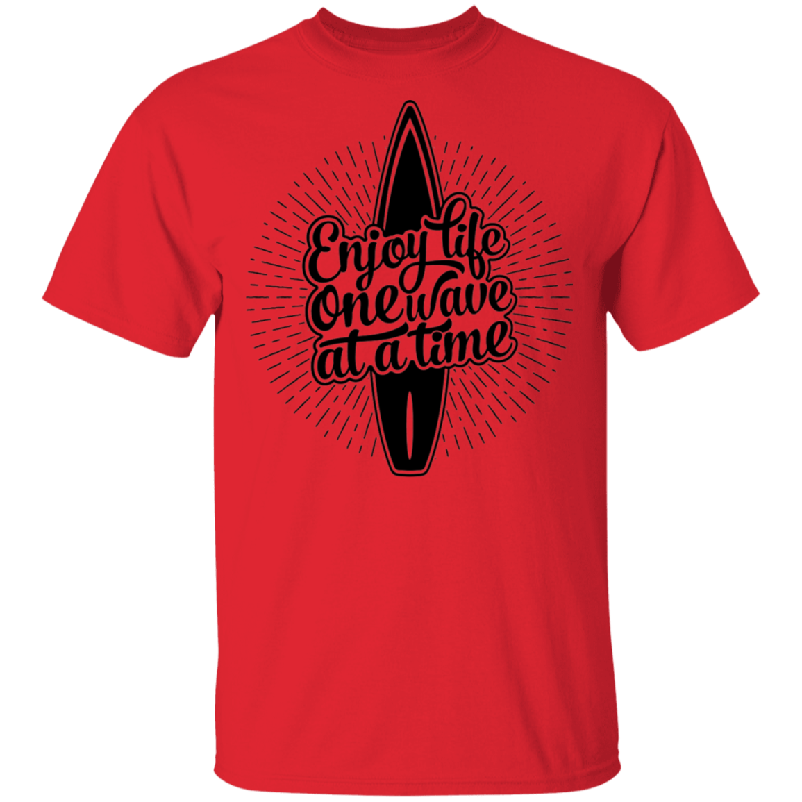 Enjoy Life One Wave At A Time Surfing T-Shirt