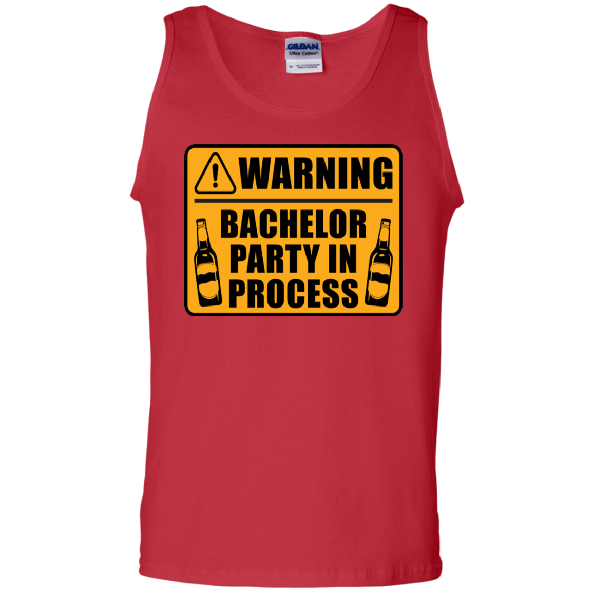 Funny Warning Bachelor Party In Process Tank Top