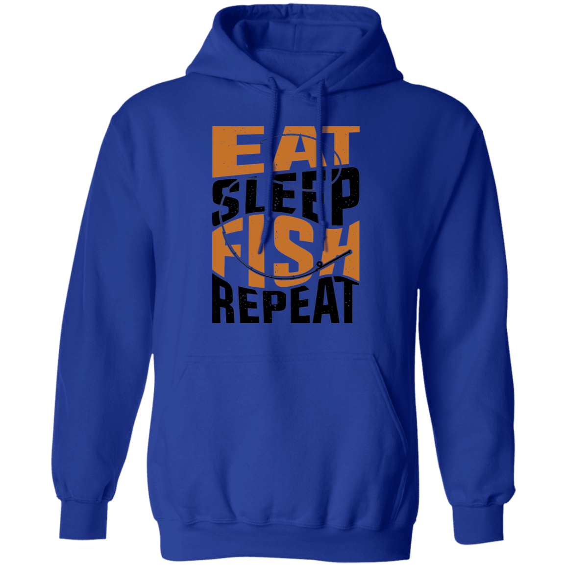 Eat Sleep Fish Repeat Fishing Pullover Hoodie