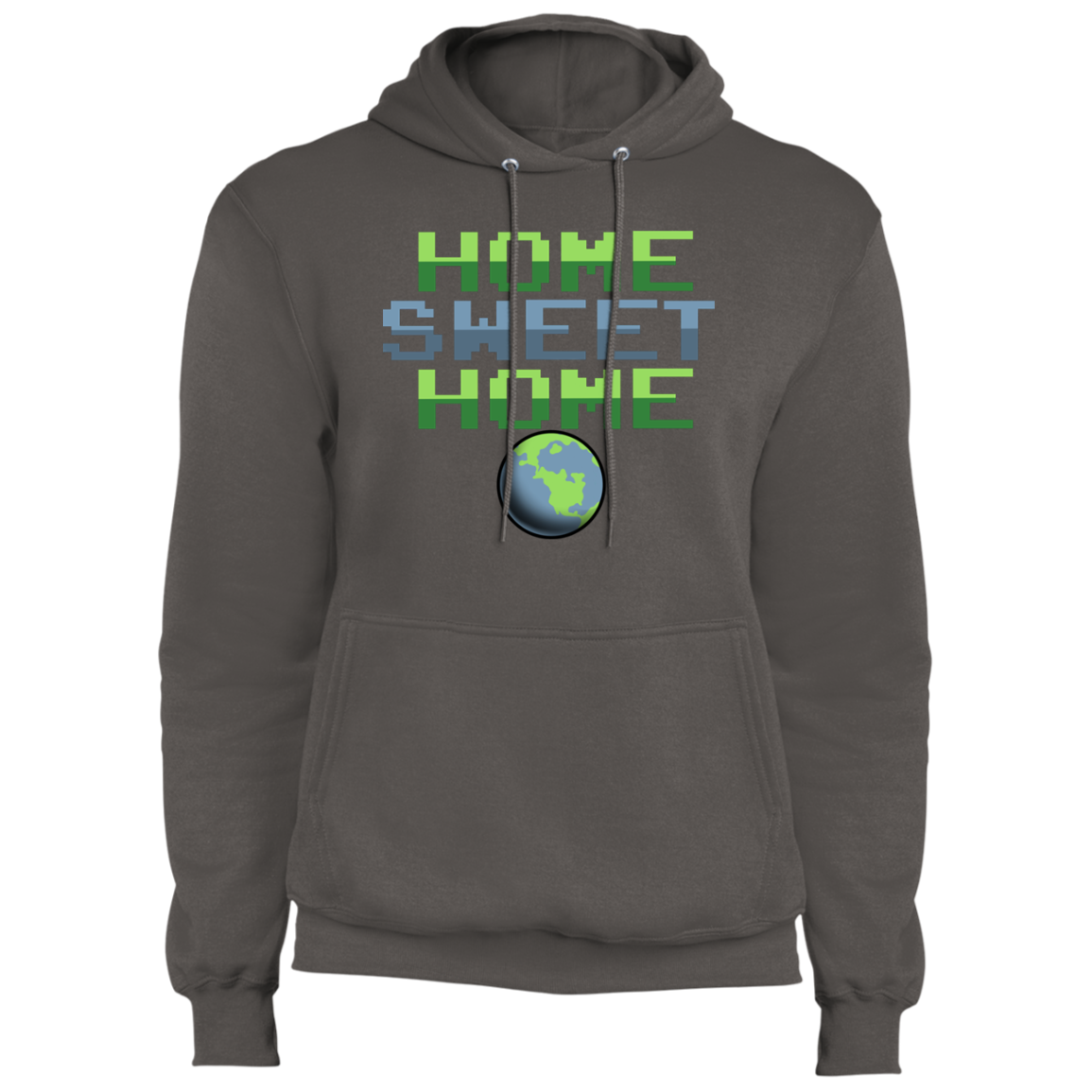 Men's Space Planet Earth Home Sweet  Fleece Pullover Hoodie