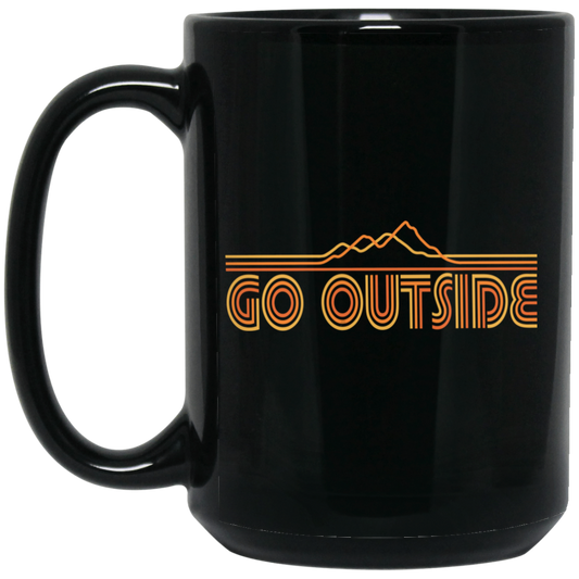 Go Outside Camping 15 oz. Black Coffee Mug