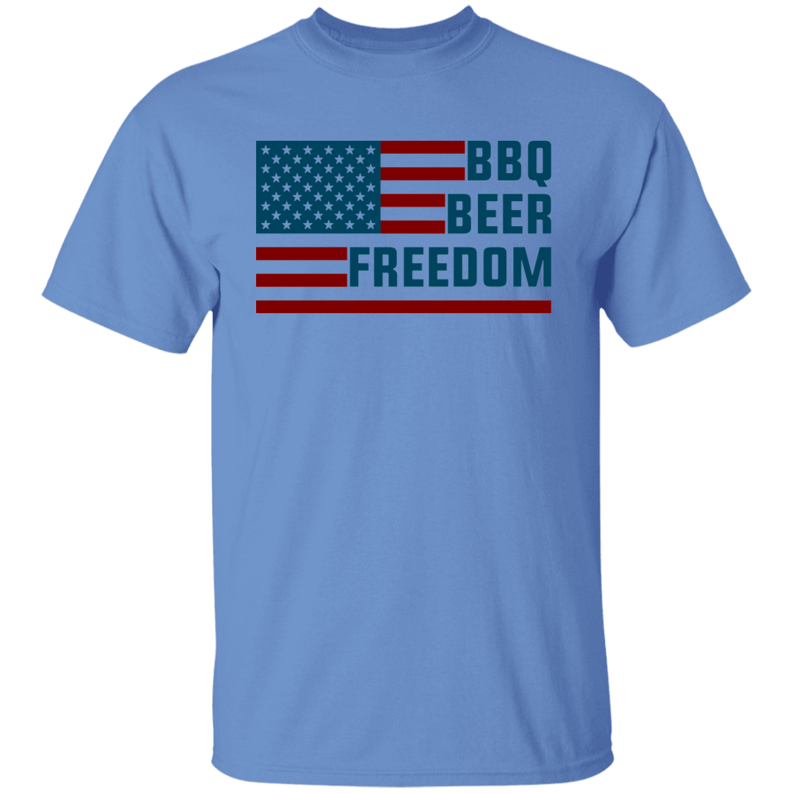 BBQ Beer Freedom American Flag T-Shirt